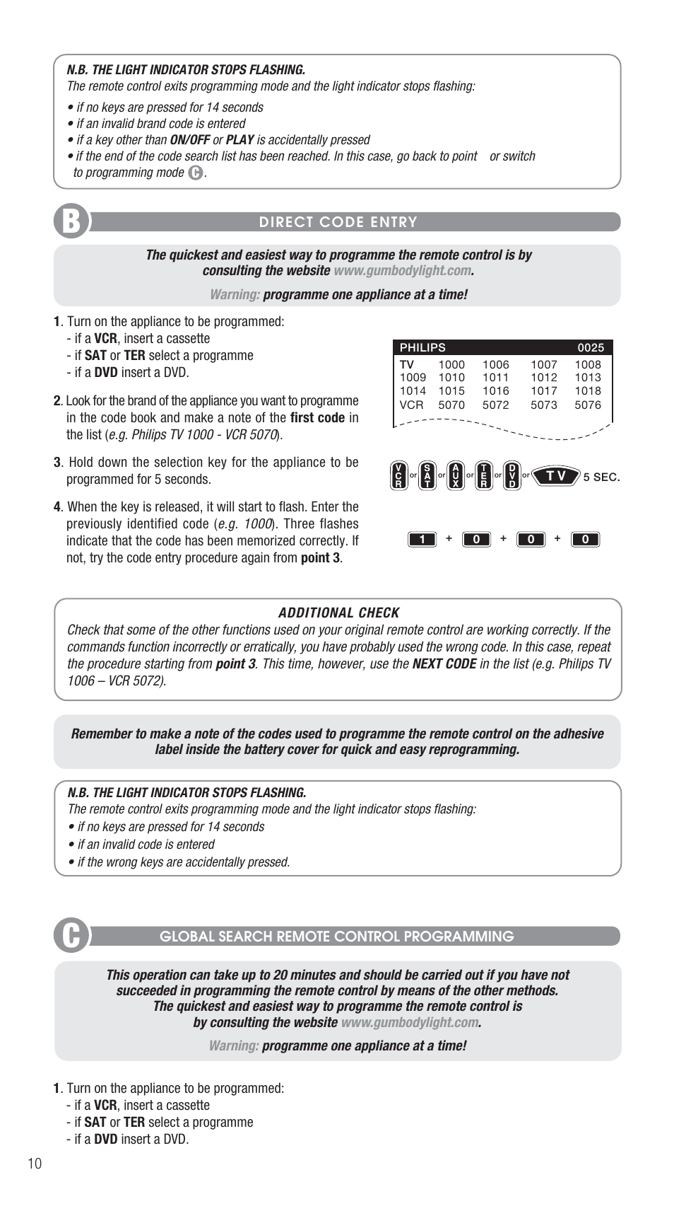 Meliconi Gumbody Universal 6 Light User Manual | Page 3 / 7