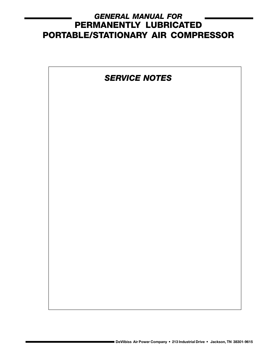 DeVillbiss Air Power Company 38301-9615 User Manual | Page 12 / 12