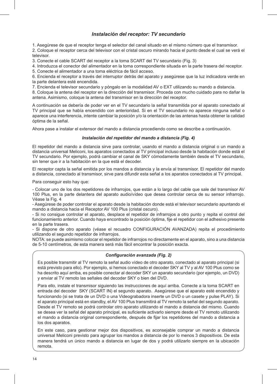 Meliconi AV100 Plus User Manual | Page 16 / 20