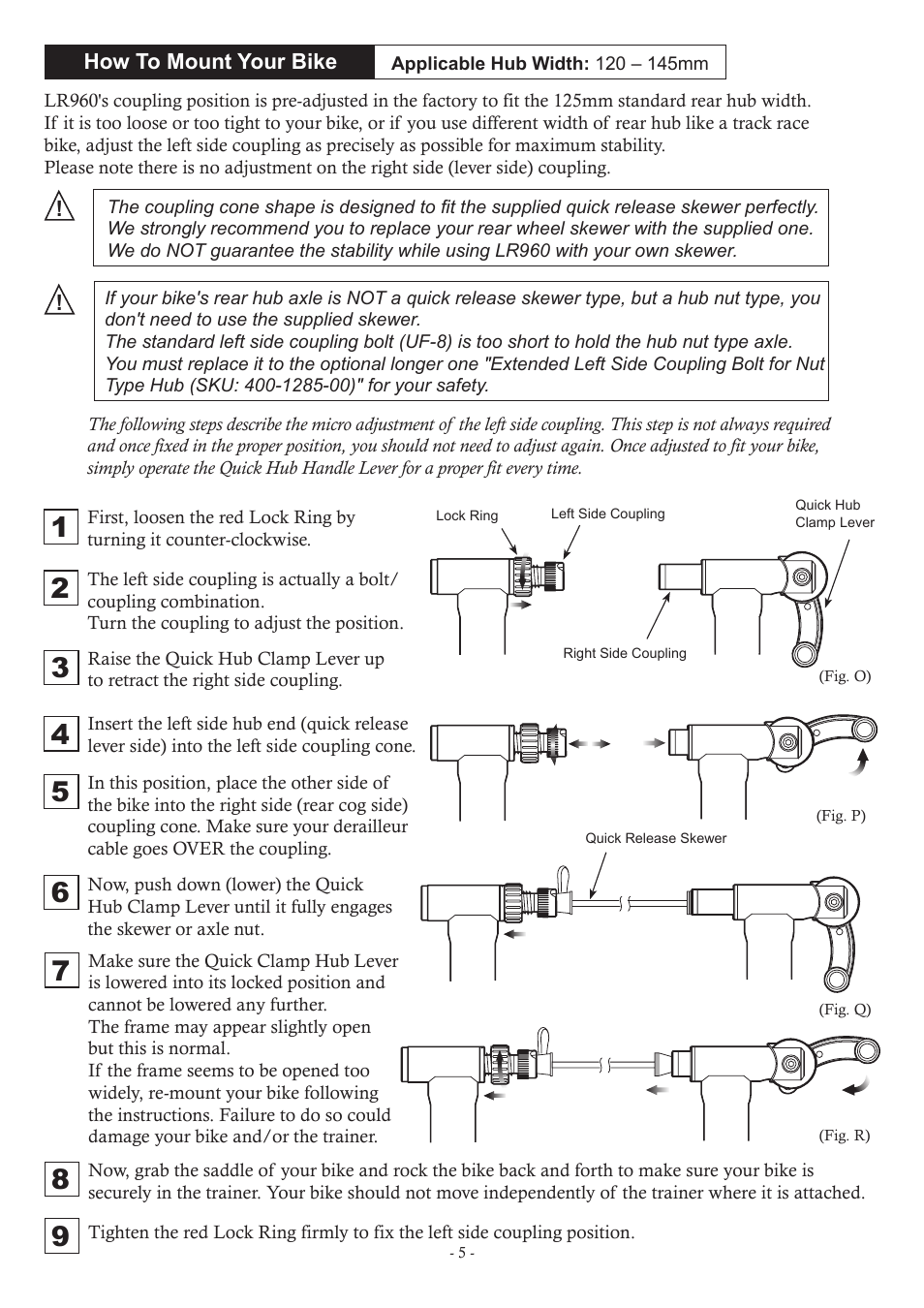 MINOURA LiveRide　LR960 User Manual | Page 5 / 8