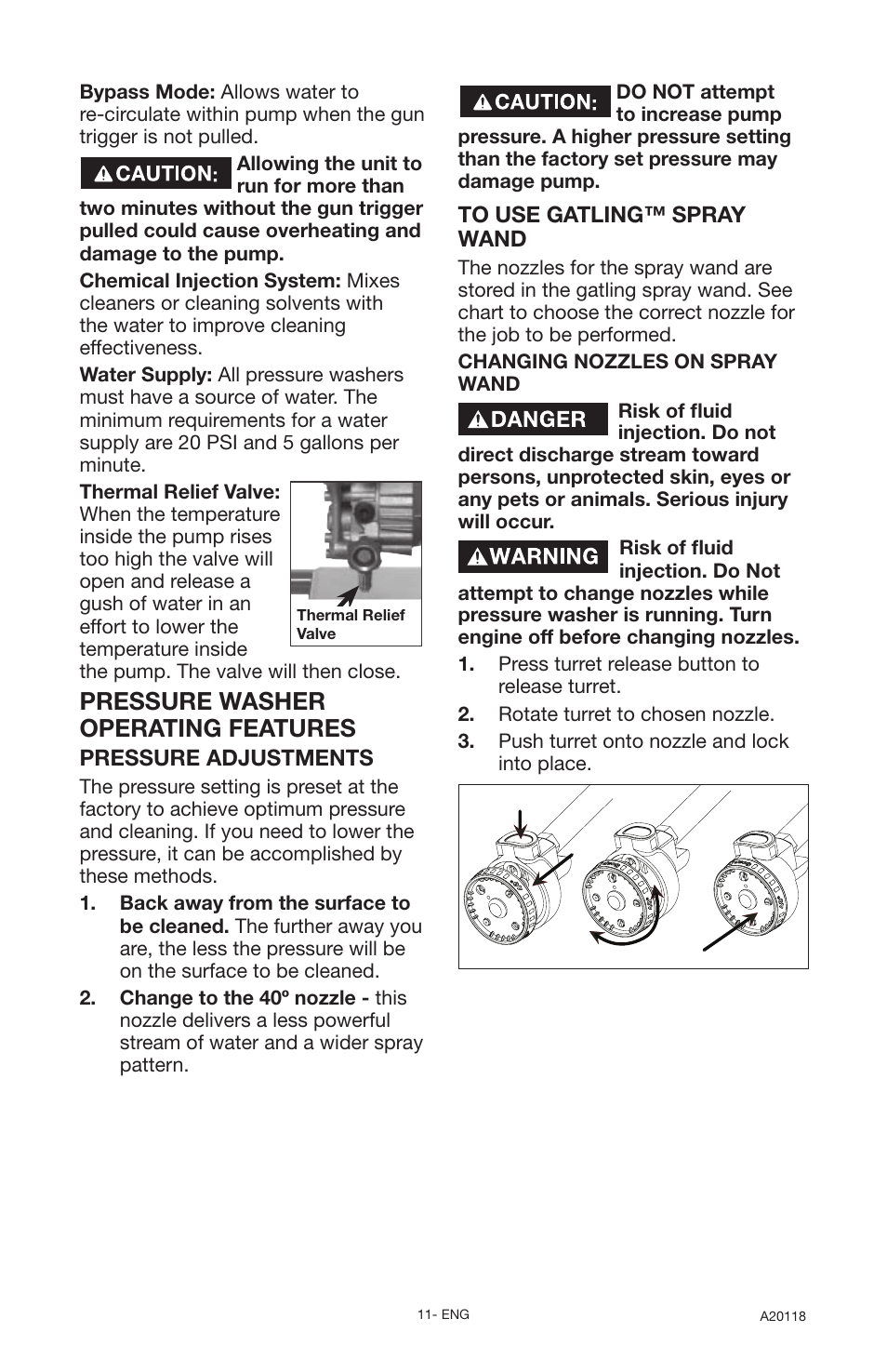 DeVillbiss Air Power Company Excell A20118 User Manual | Page 11 / 60