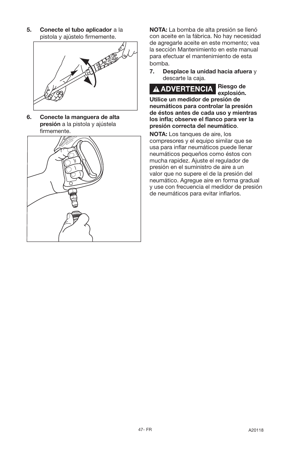 DeVillbiss Air Power Company Excell A20118 User Manual | Page 47 / 60