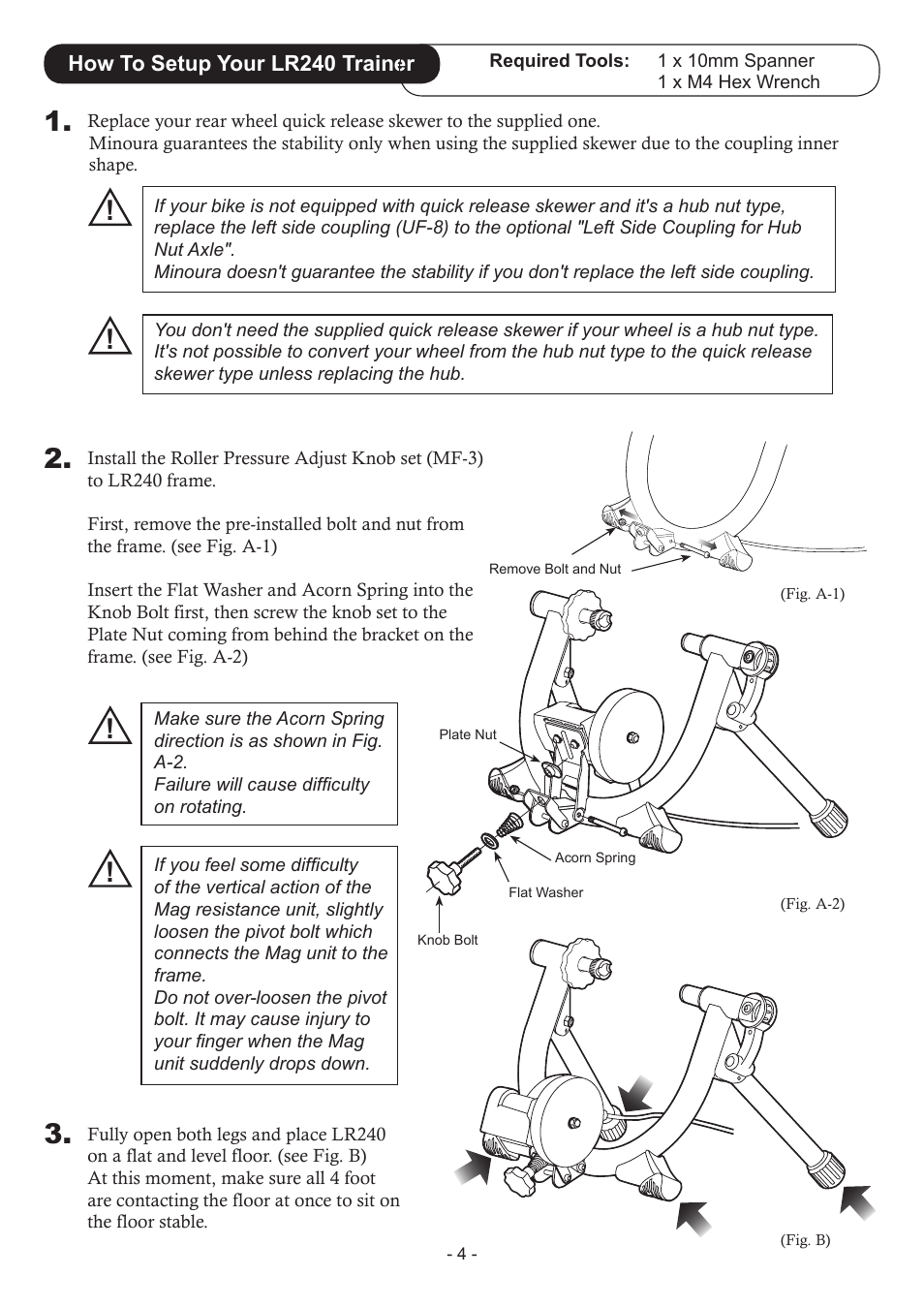 MINOURA LiveRide　LR240 User Manual | Page 4 / 8