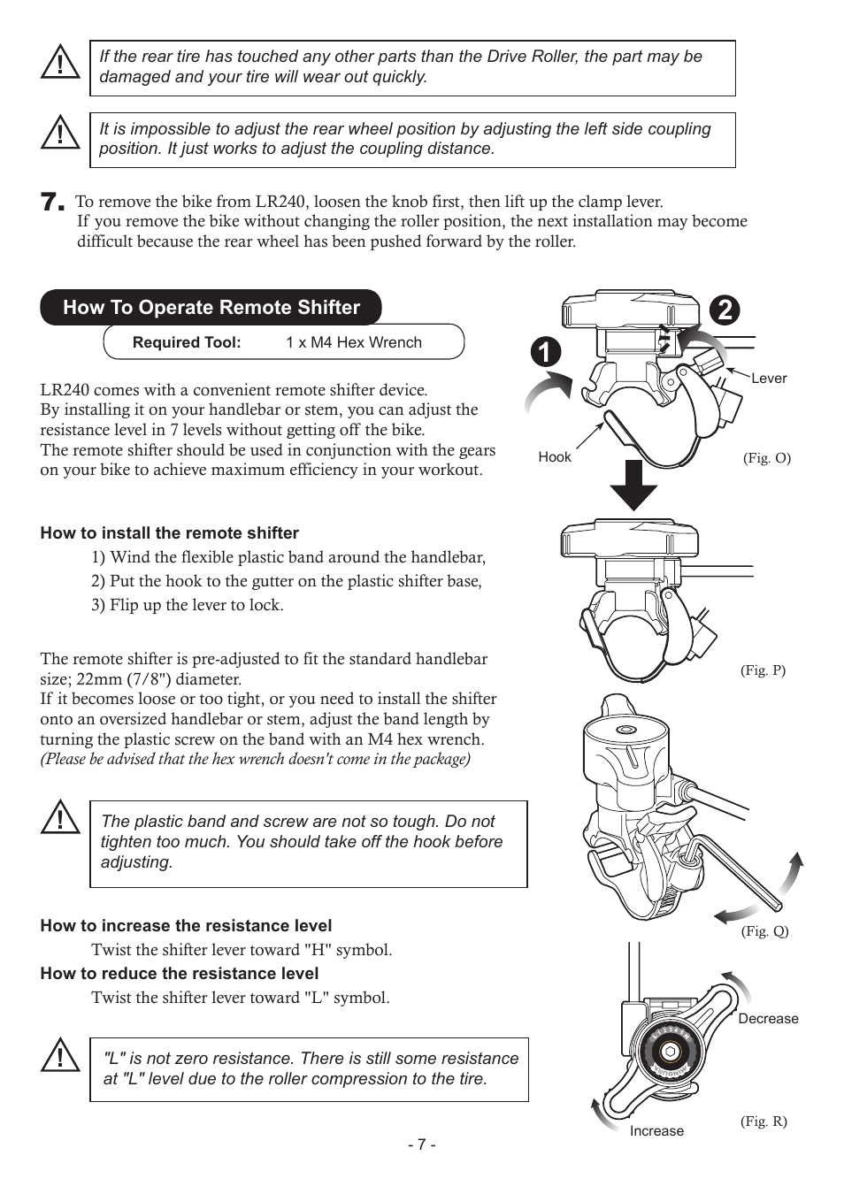 MINOURA LiveRide　LR240 User Manual | Page 7 / 8