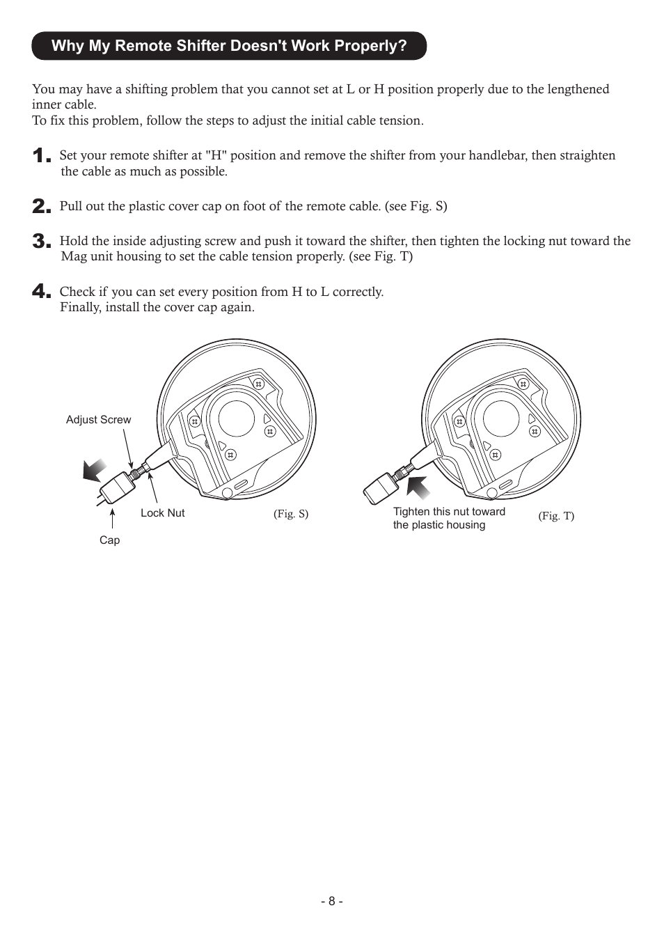 MINOURA LiveRide　LR240 User Manual | Page 8 / 8