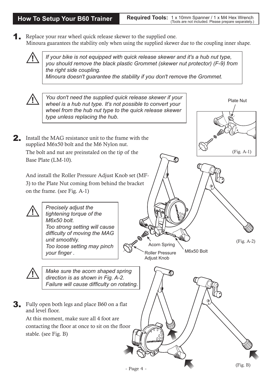 MINOURA B60-R / B60-D User Manual | Page 4 / 8