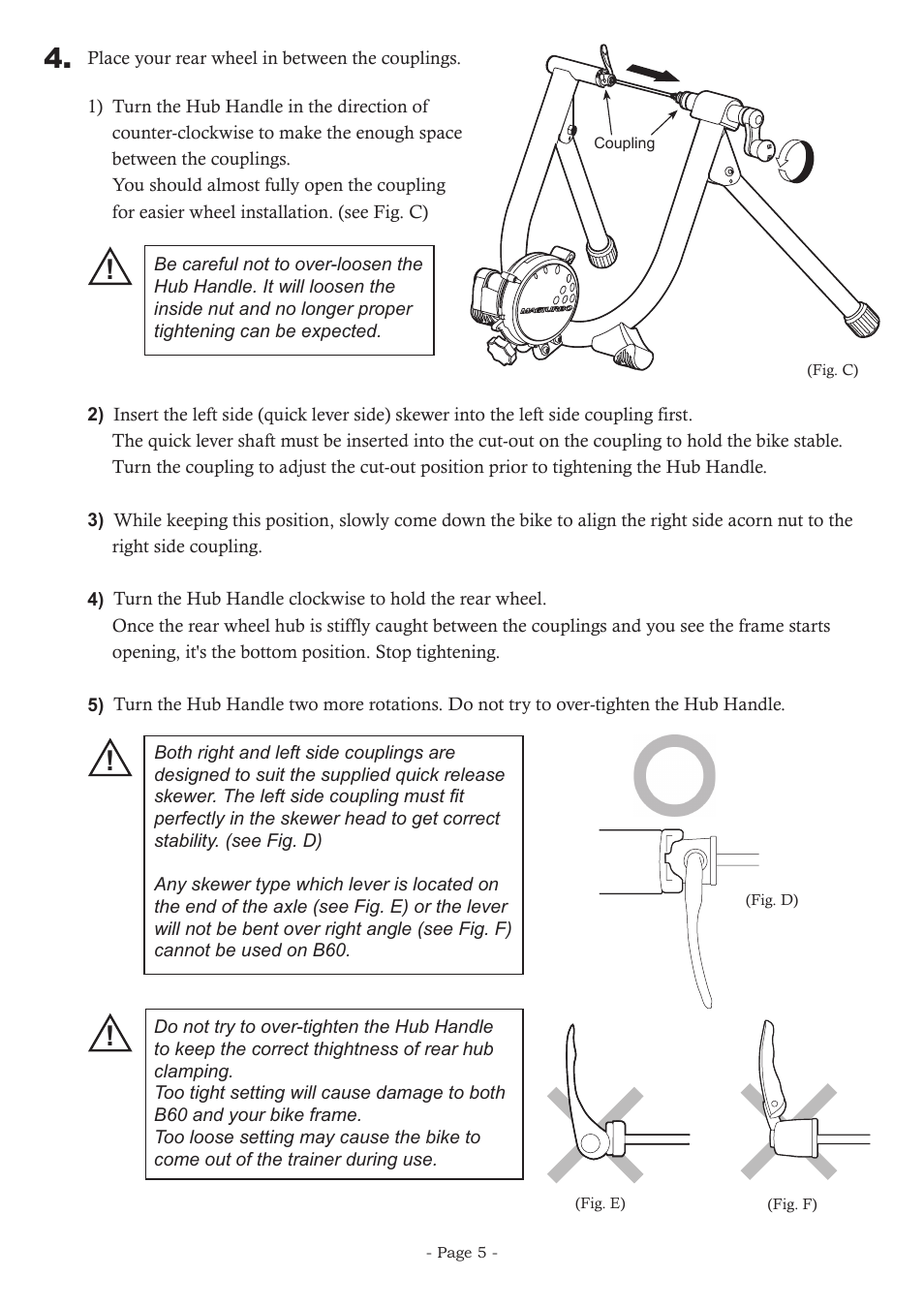 MINOURA B60-R / B60-D User Manual | Page 5 / 8