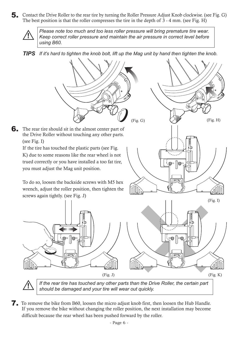 MINOURA B60-R / B60-D User Manual | Page 6 / 8