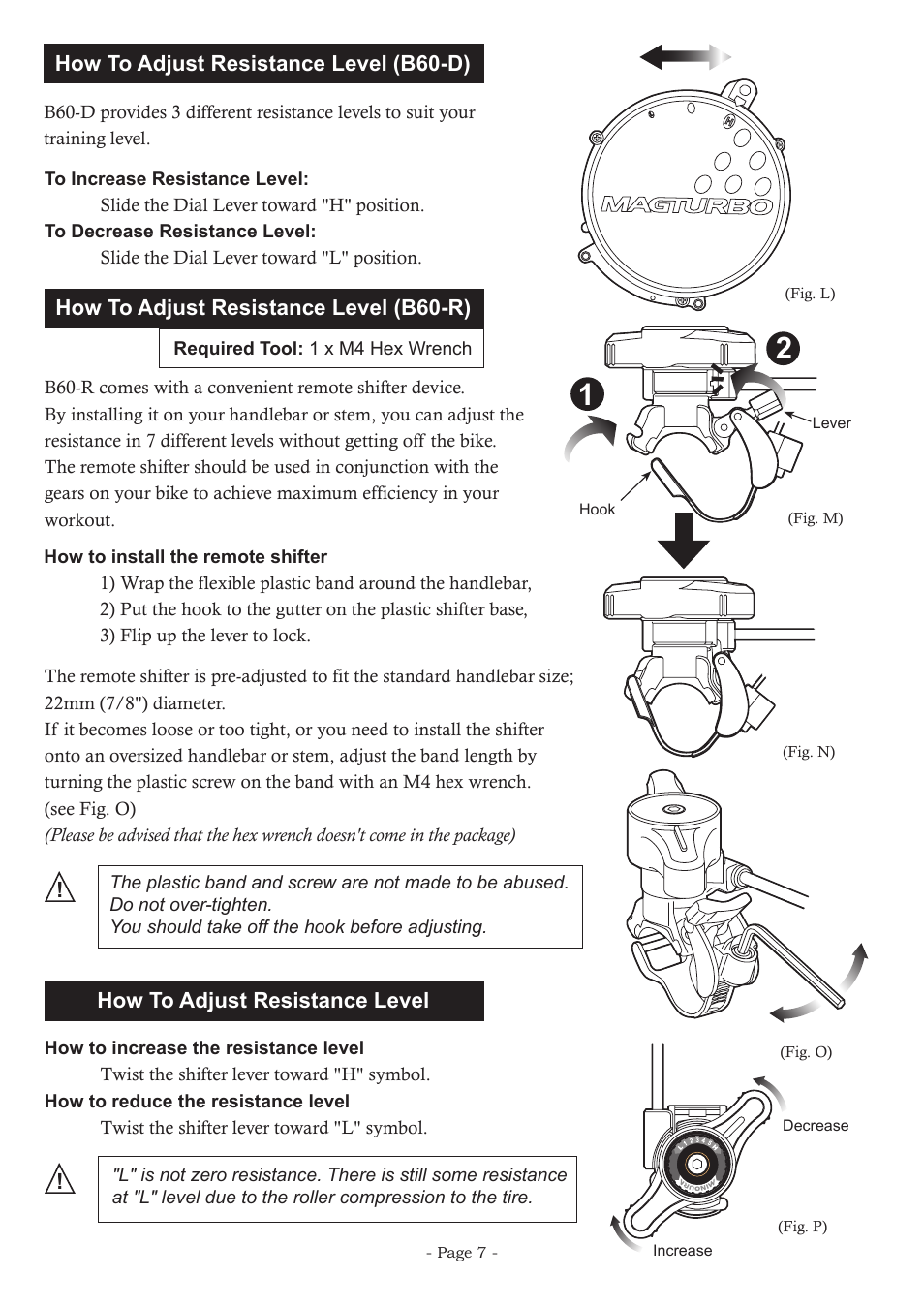 MINOURA B60-R / B60-D User Manual | Page 7 / 8