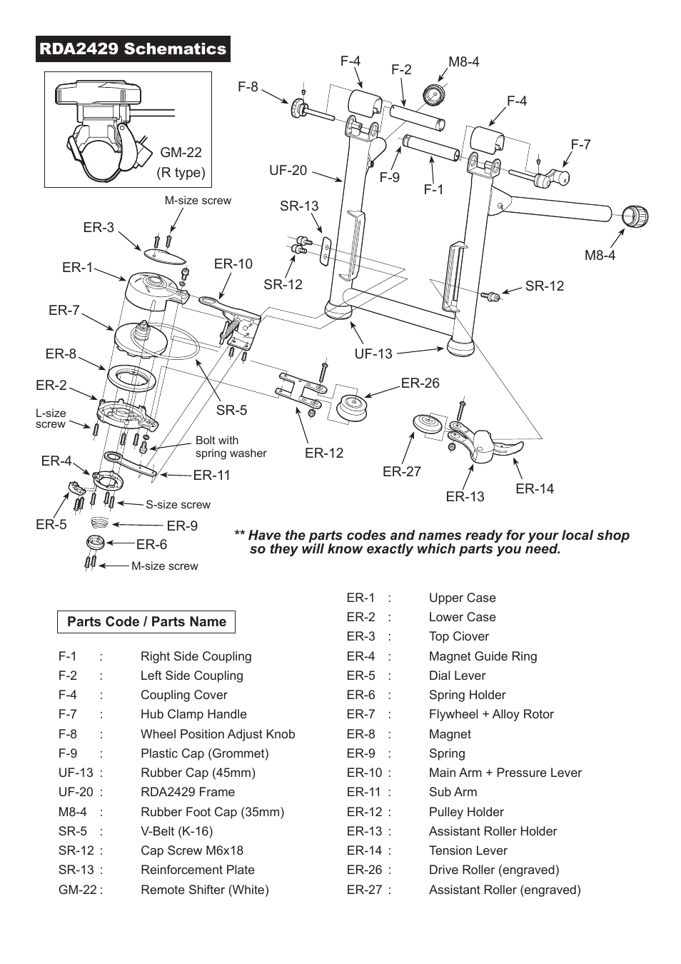 Rda2429 schematics | MINOURA RDA2429 User Manual | Page 2 / 8