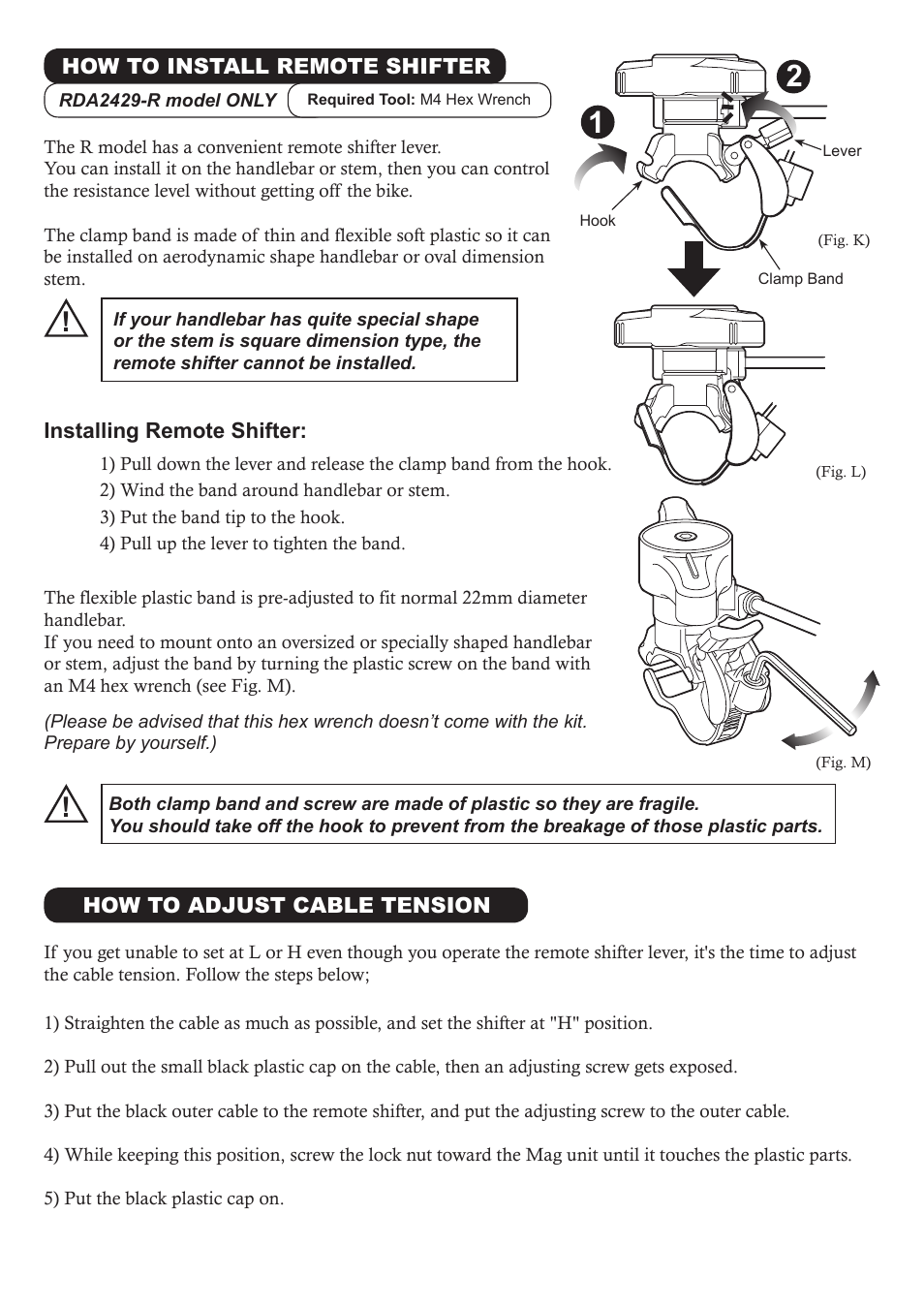 MINOURA RDA2429 User Manual | Page 7 / 8