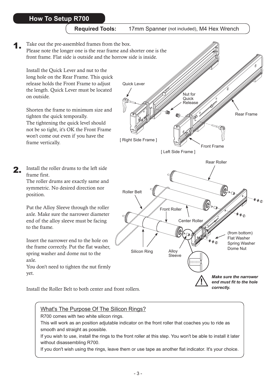How to setup r700 | MINOURA LiveRoll R700 User Manual | Page 3 / 8