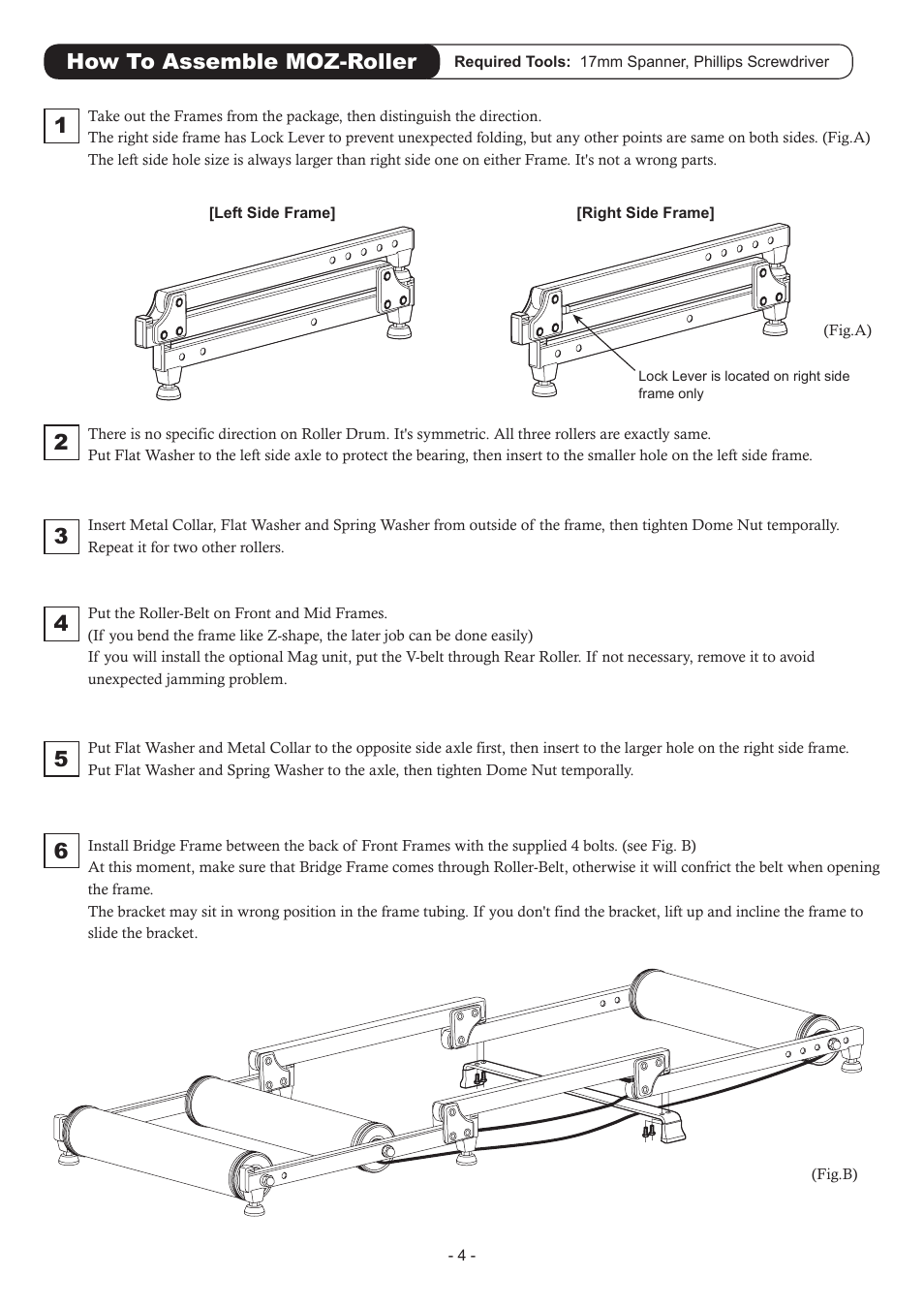 How to assemble moz-roller 1 | MINOURA MoZ-Roller User Manual | Page 4 / 8