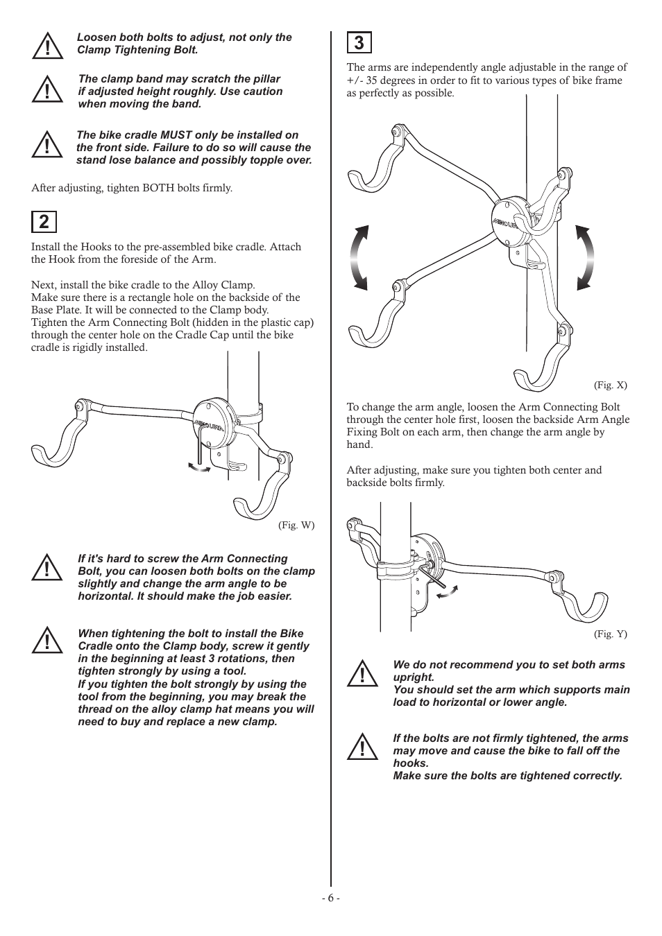 MINOURA P-500AL-5S User Manual | Page 6 / 8