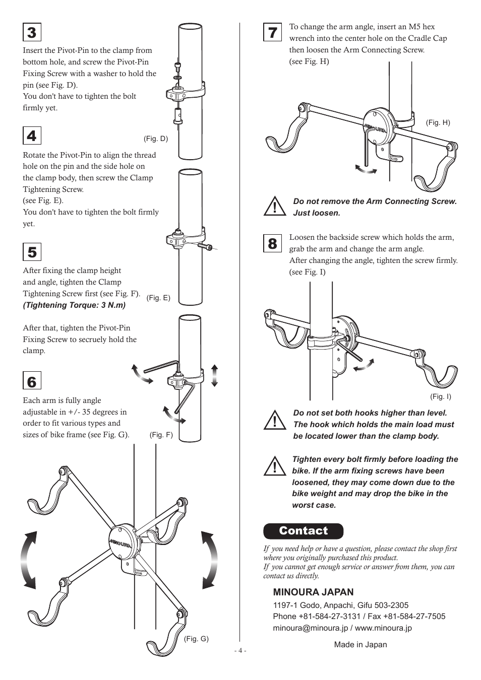 MINOURA Bike Cradle 4 User Manual | Page 2 / 2