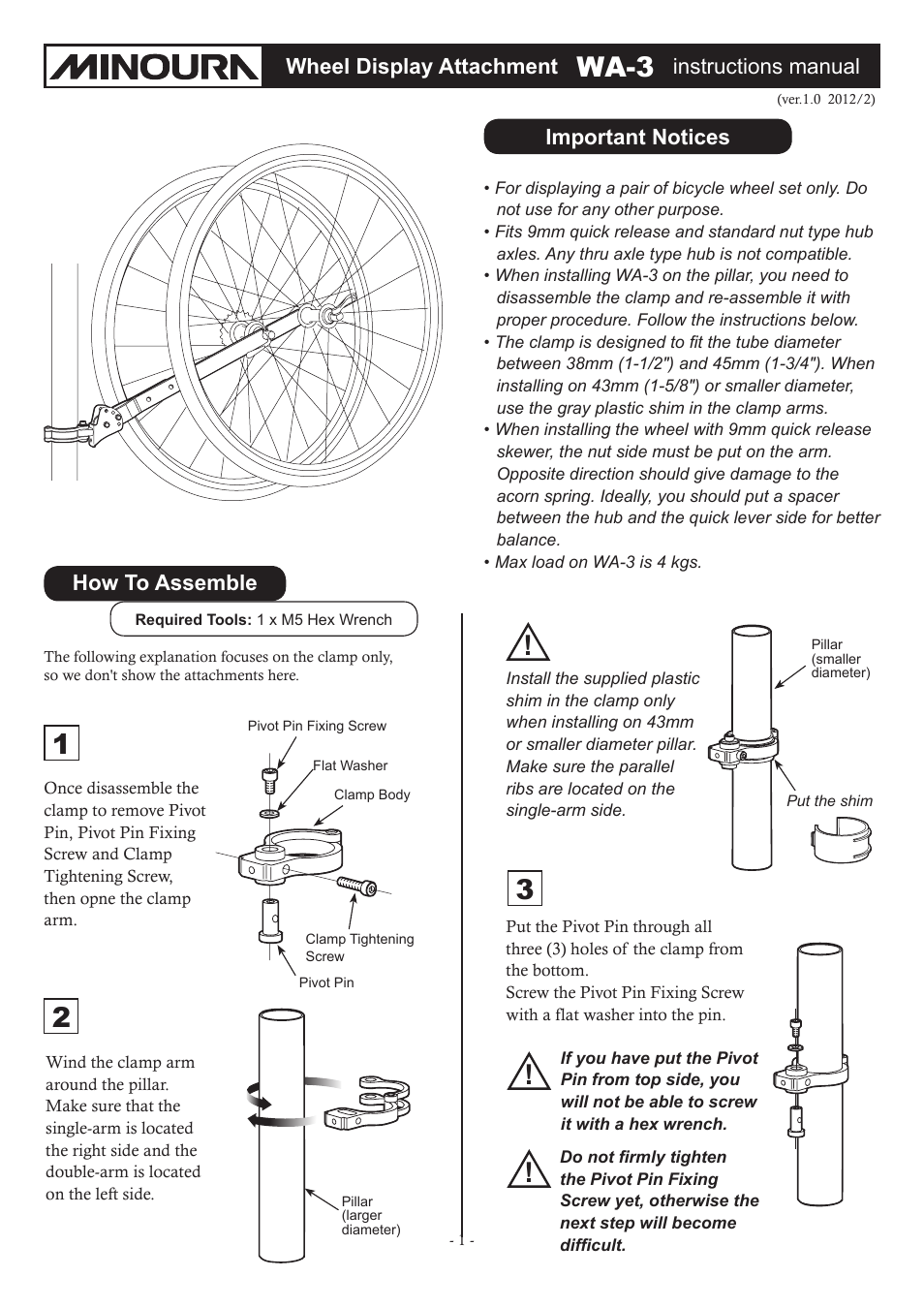 MINOURA Wheel Display Attachment 3 User Manual | 2 pages