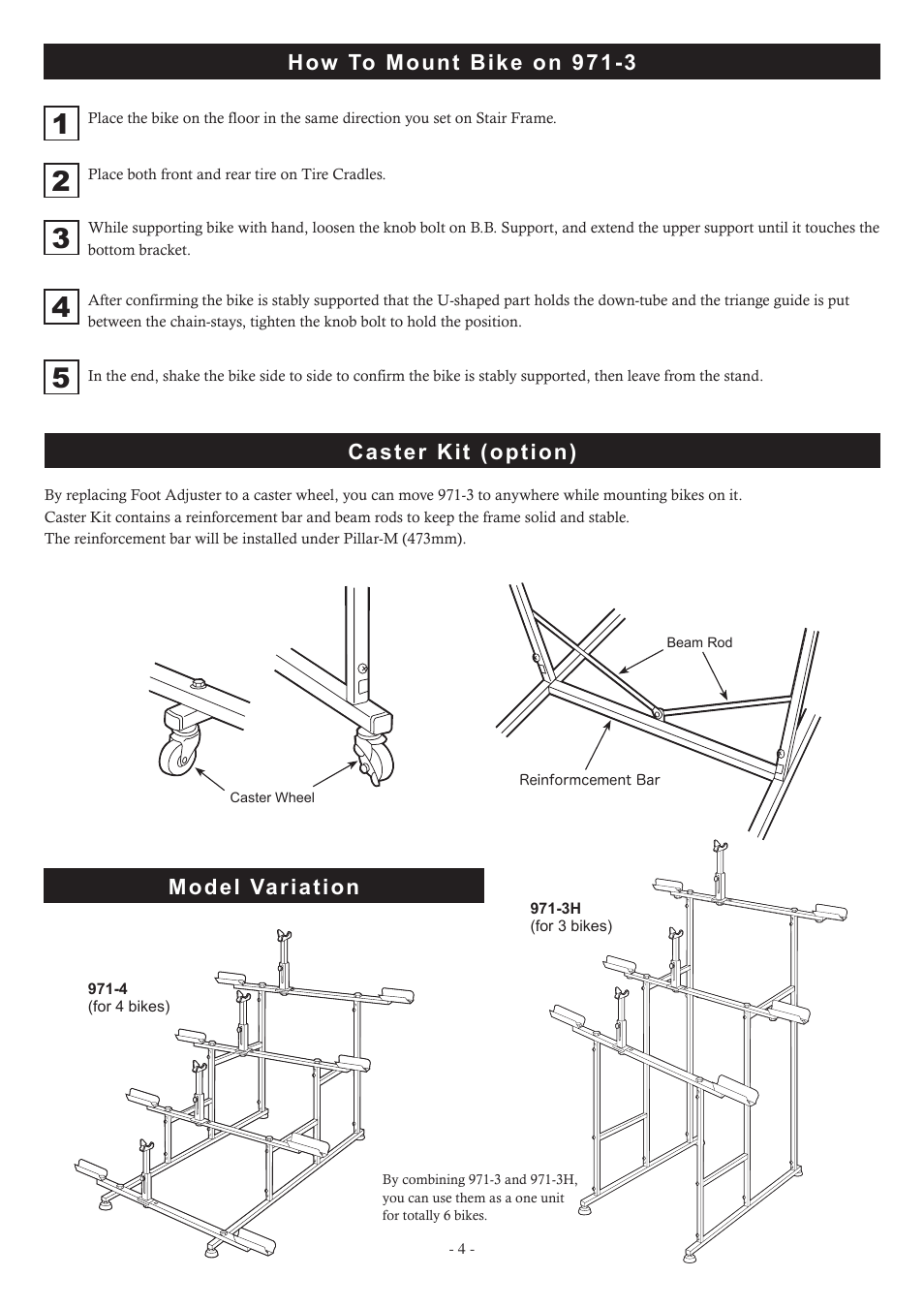 MINOURA 971-3 User Manual | Page 4 / 4