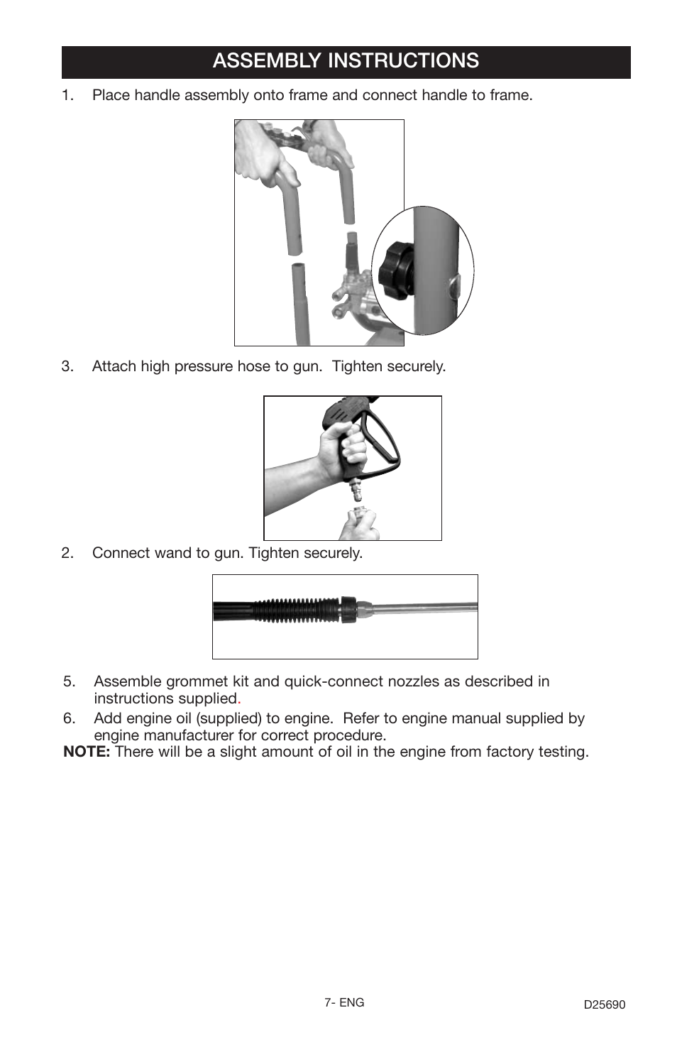 Assembly instructions | DeVillbiss Air Power Company DAPC D25690 User Manual | Page 7 / 20