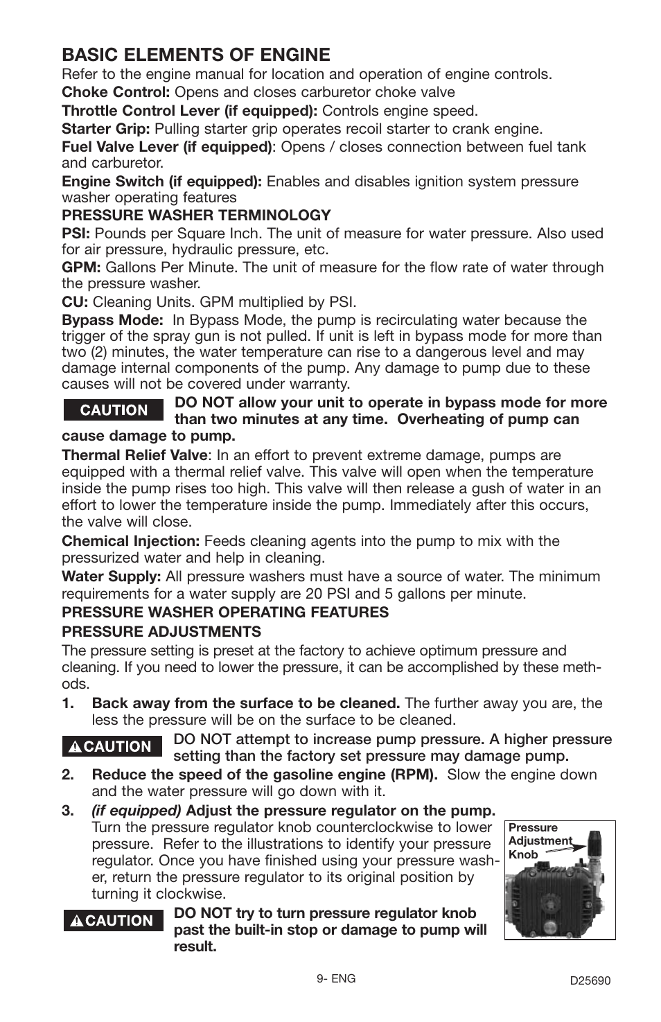 Basic elements of engine | DeVillbiss Air Power Company DAPC D25690 User Manual | Page 9 / 20