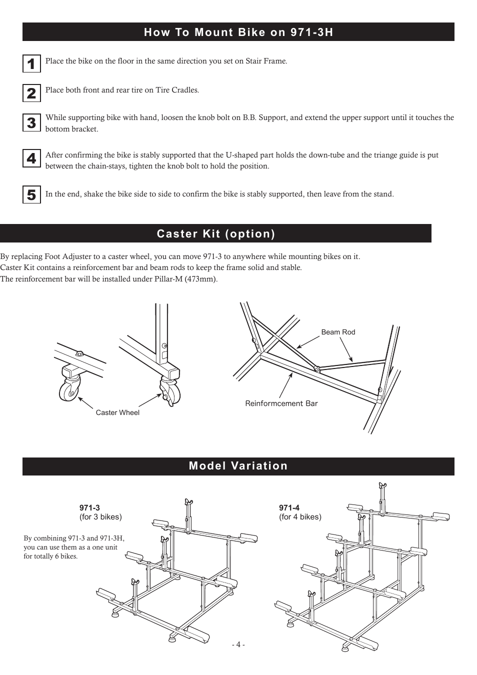 MINOURA 971-3H User Manual | Page 4 / 4