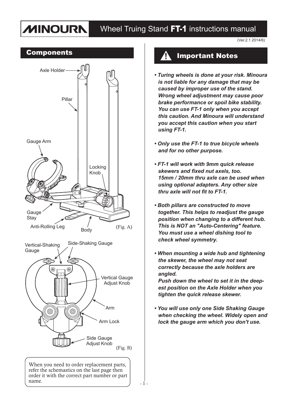 MINOURA FT-1 Combo User Manual | 10 pages