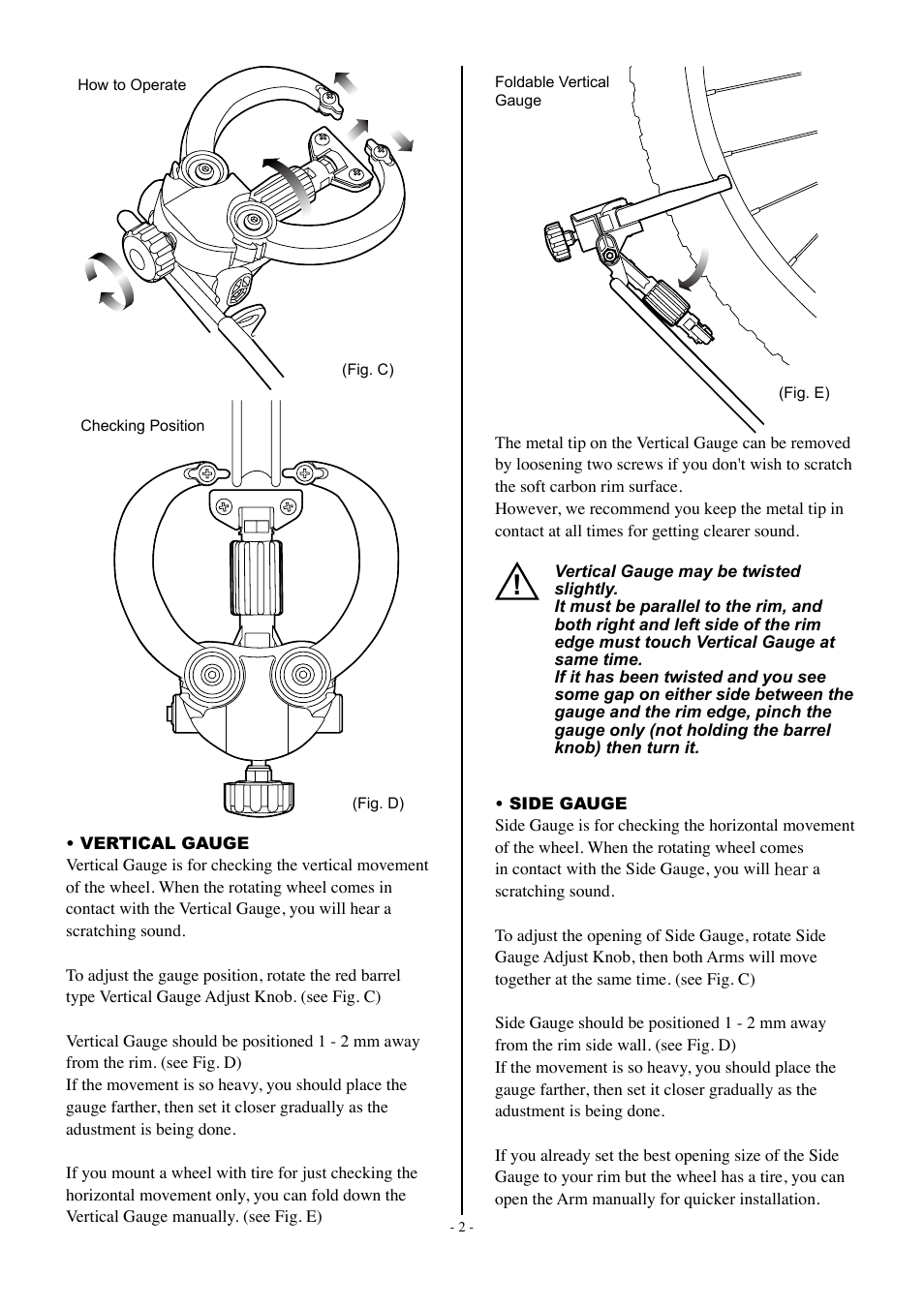 MINOURA True-Base User Manual | Page 2 / 7