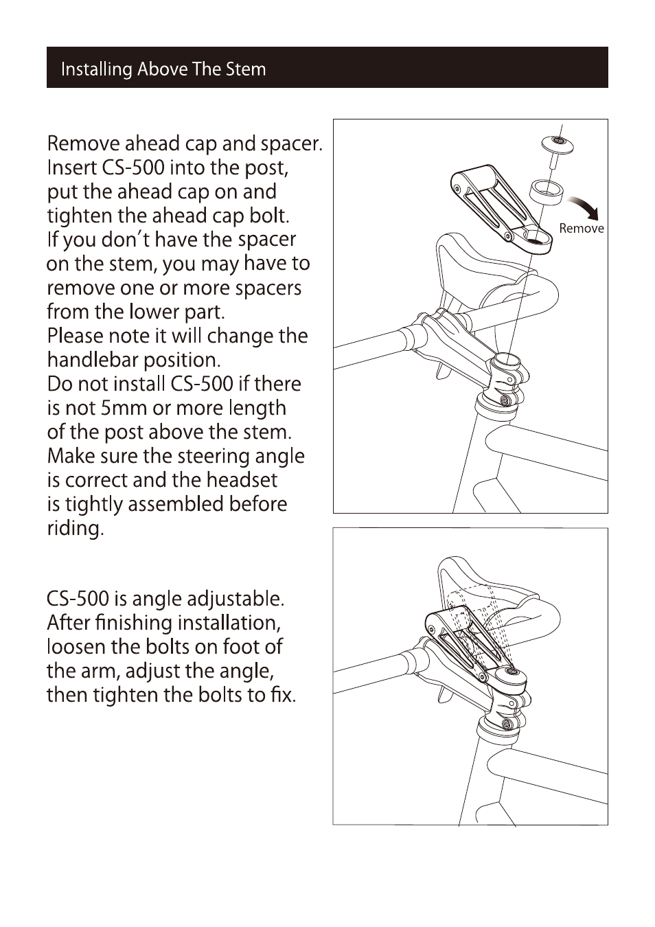 MINOURA CS-500 User Manual | Page 2 / 3