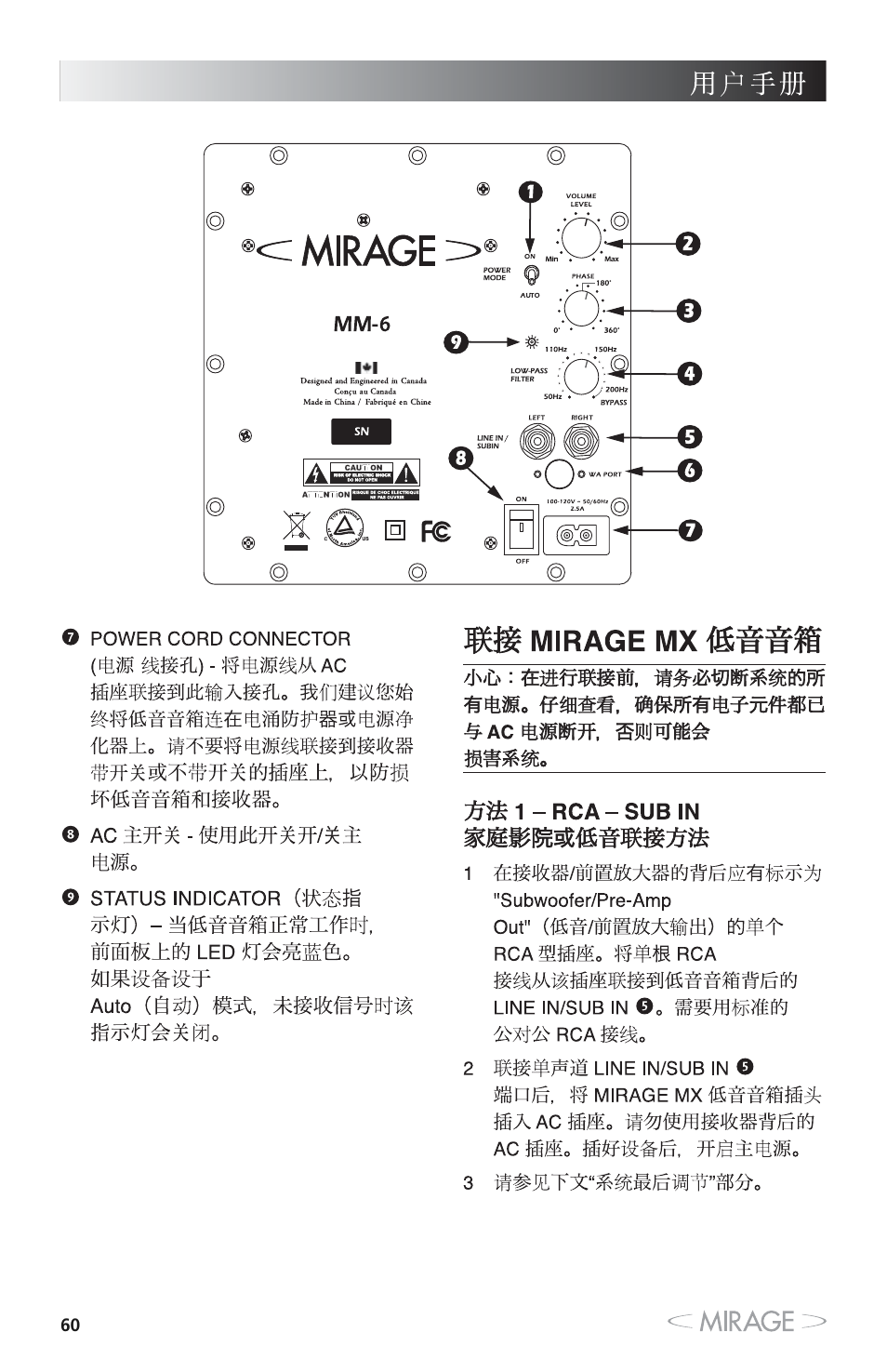 Mirage MX 5.1 User Manual | Page 60 / 72