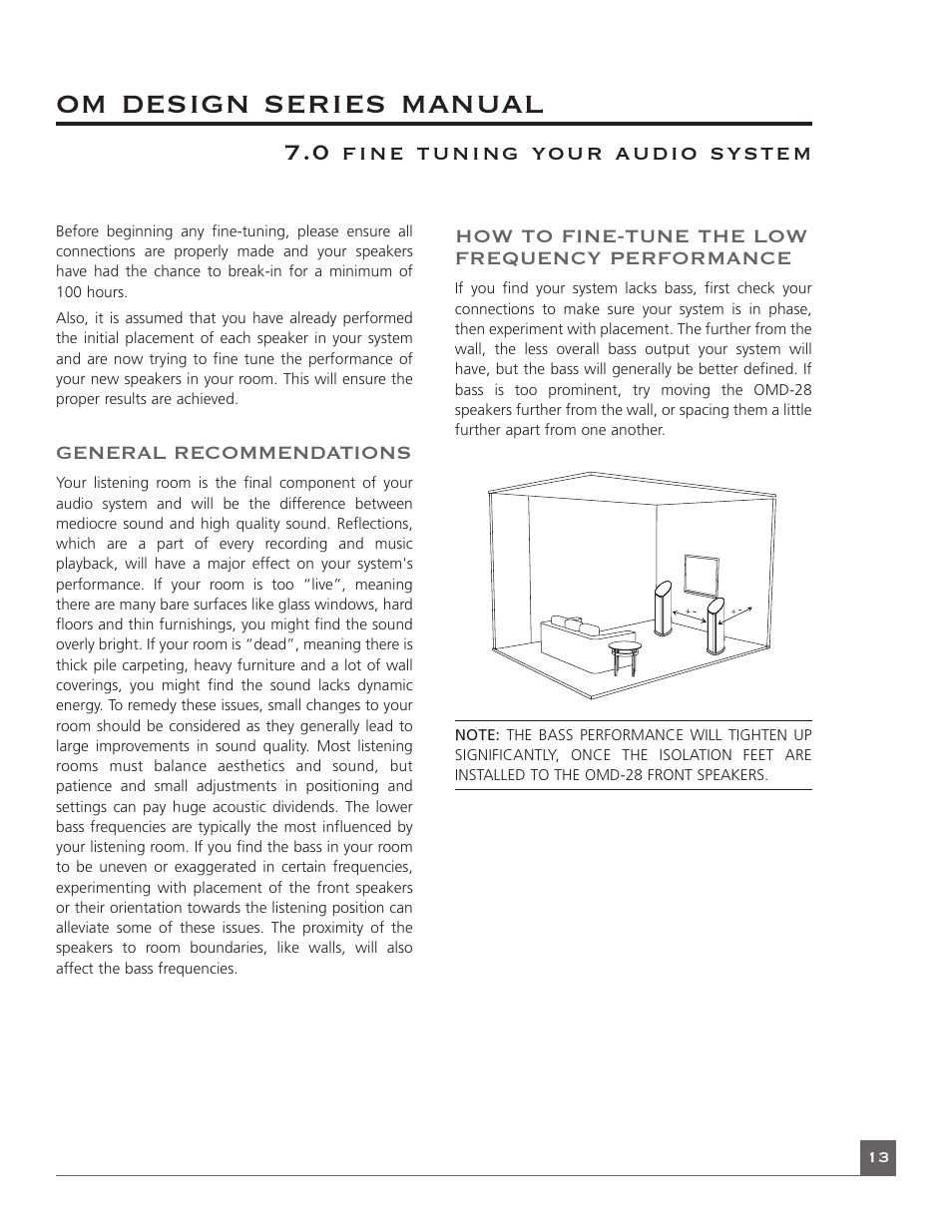 Om design series manual | Mirage OMD-28 User Manual | Page 15 / 19