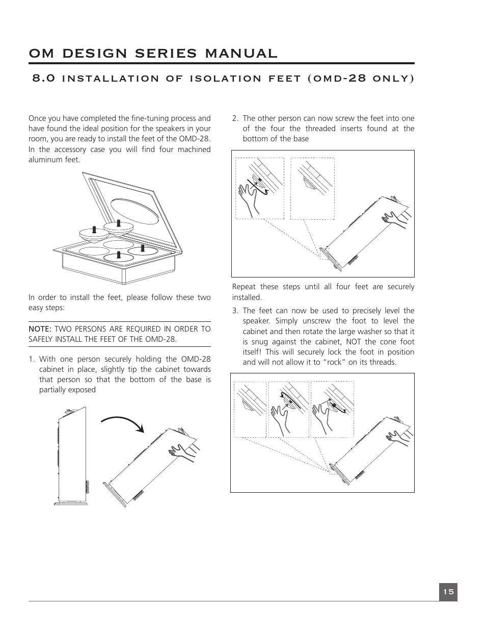 Om design series manual | Mirage OMD-28 User Manual | Page 17 / 19