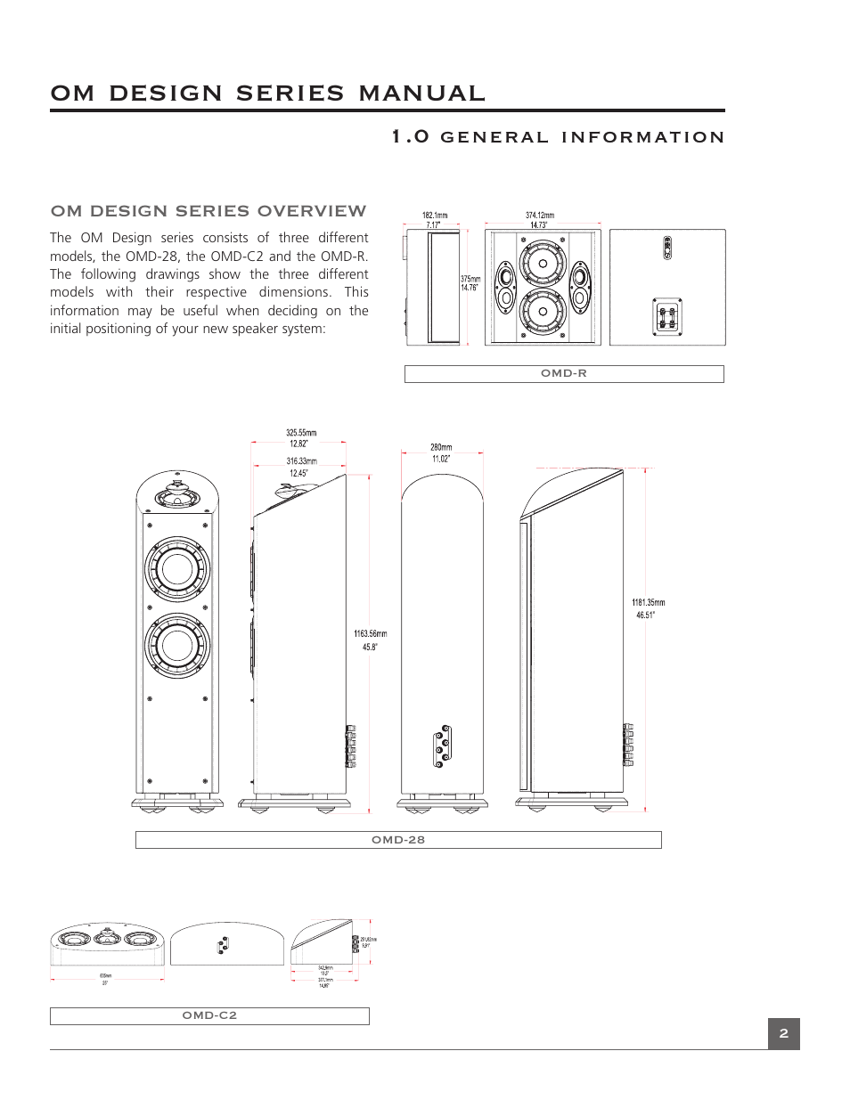 Om design series manual | Mirage OMD-28 User Manual | Page 4 / 19