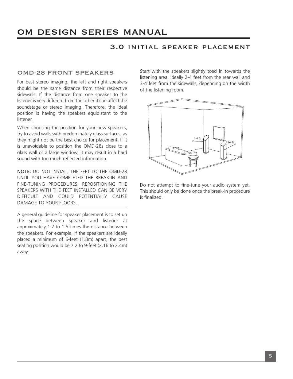Om design series manual | Mirage OMD-28 User Manual | Page 7 / 19