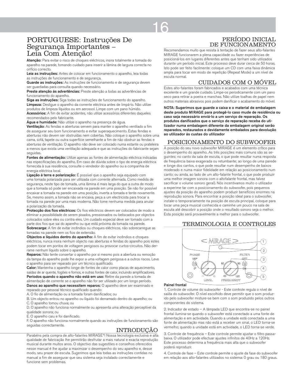 Mirage Omni S10 User Manual | Page 16 / 22