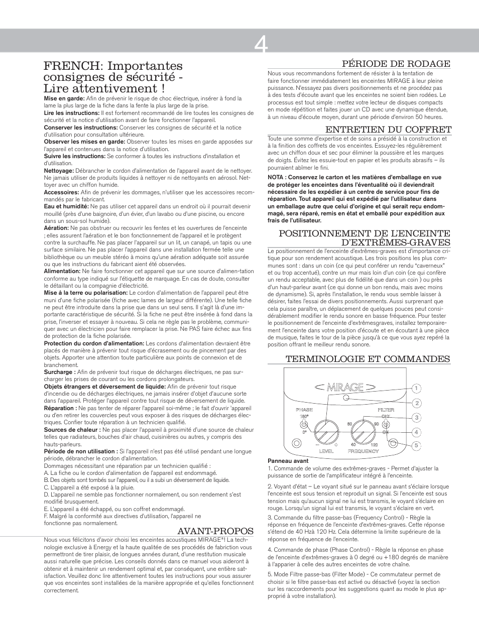 Mirage Omni S10 User Manual | Page 4 / 22