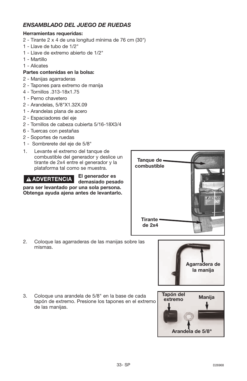 DeVillbiss Air Power Company D26968 User Manual | Page 33 / 72