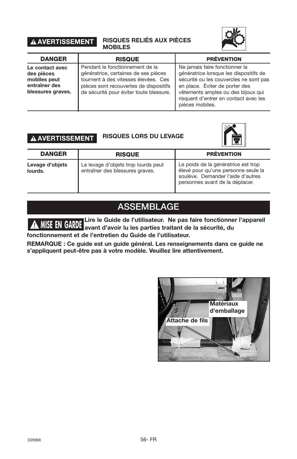 Assemblage | DeVillbiss Air Power Company D26968 User Manual | Page 56 / 72