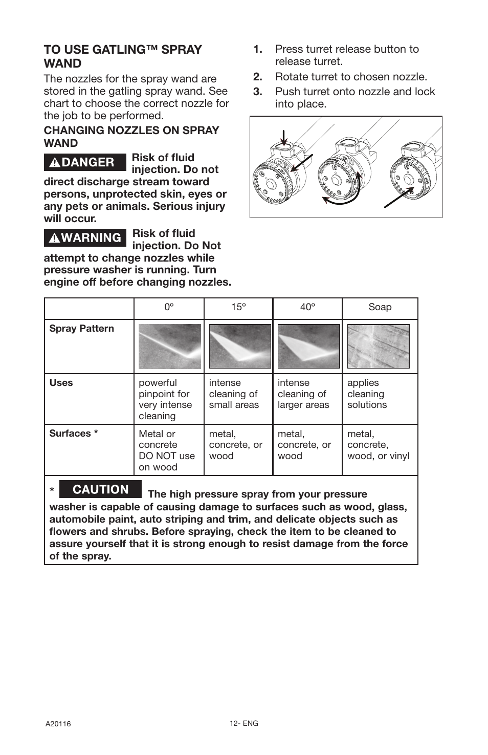 DeVillbiss Air Power Company Excell XC2600 User Manual | Page 12 / 60