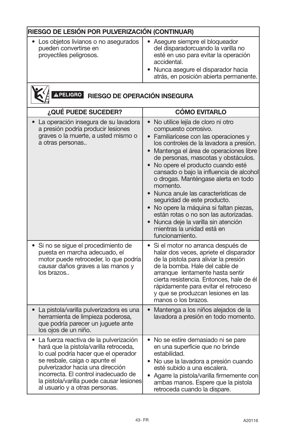 DeVillbiss Air Power Company Excell XC2600 User Manual | Page 43 / 60