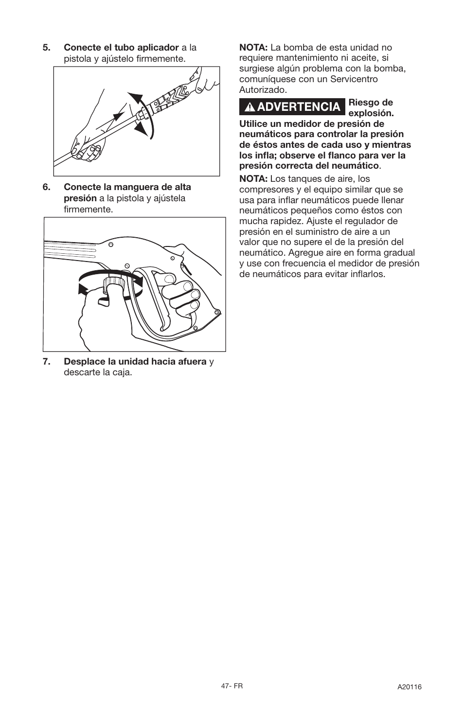 DeVillbiss Air Power Company Excell XC2600 User Manual | Page 47 / 60