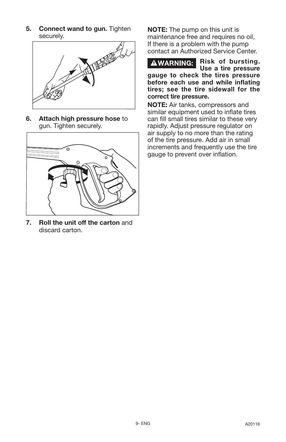 DeVillbiss Air Power Company Excell XC2600 User Manual | Page 9 / 60