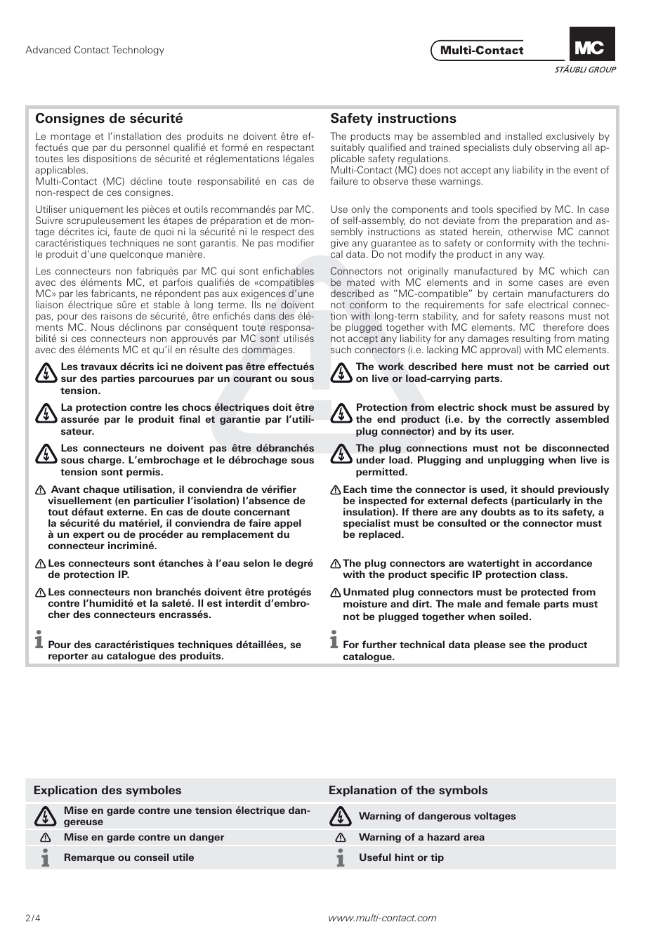 Multi-Contact MA039 User Manual | Page 2 / 4