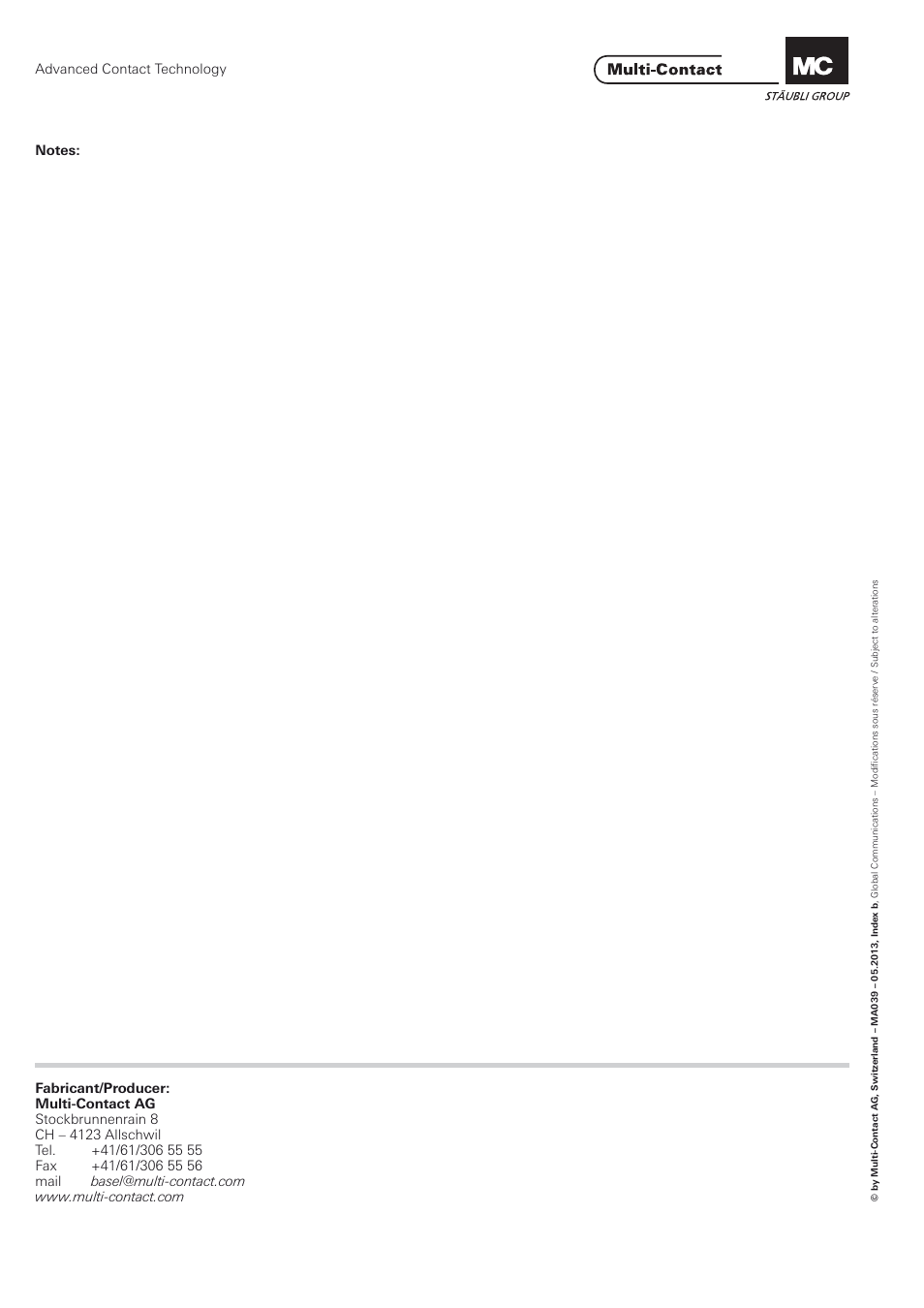 Multi-Contact MA039 User Manual | Page 4 / 4