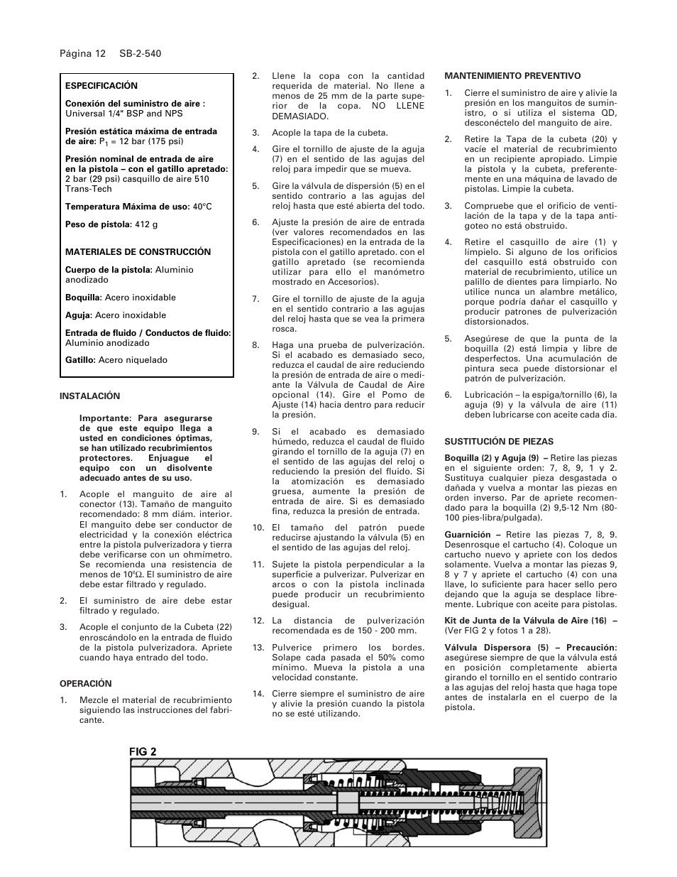 DeVillbiss Air Power Company SB-2-540 User Manual | Page 12 / 20