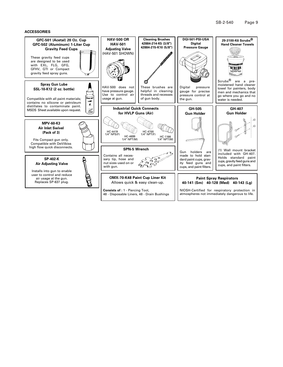 DeVillbiss Air Power Company SB-2-540 User Manual | Page 9 / 20
