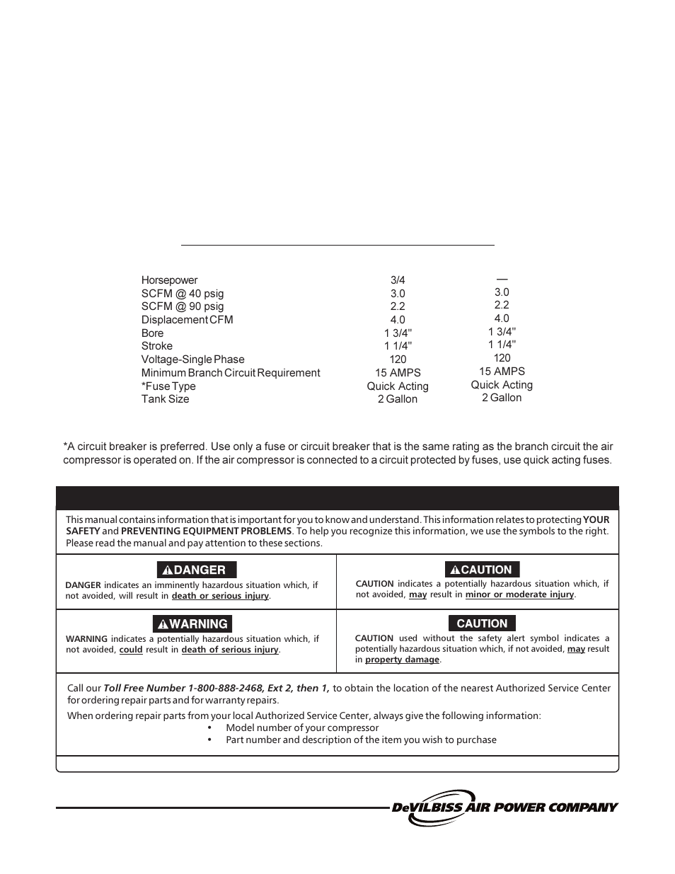 DeVilbiss FA752-3 User Manual | 12 pages