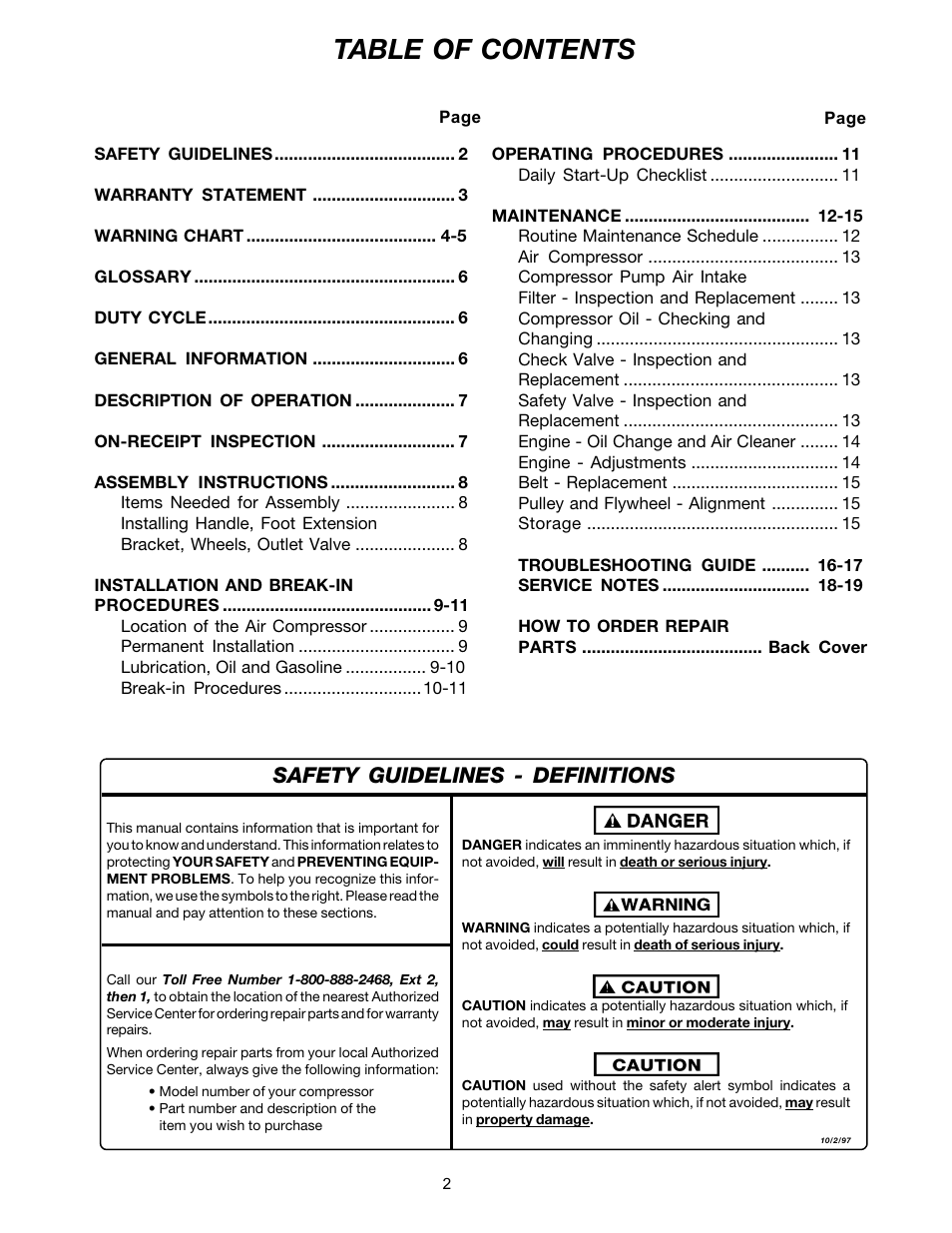 DeVilbiss MG4-OLENG-2B User Manual | Page 2 / 20