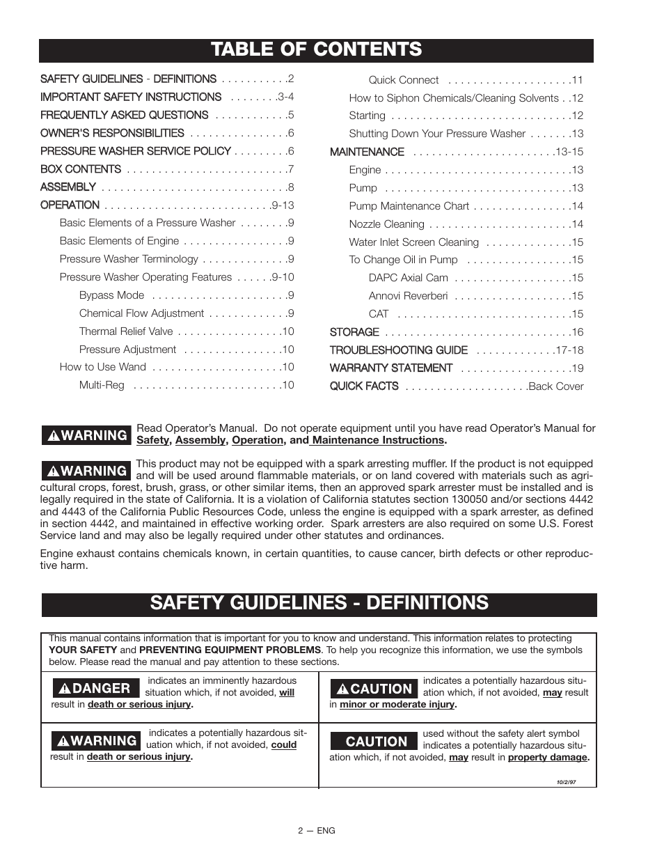 DeVilbiss D22322 User Manual | Page 2 / 20
