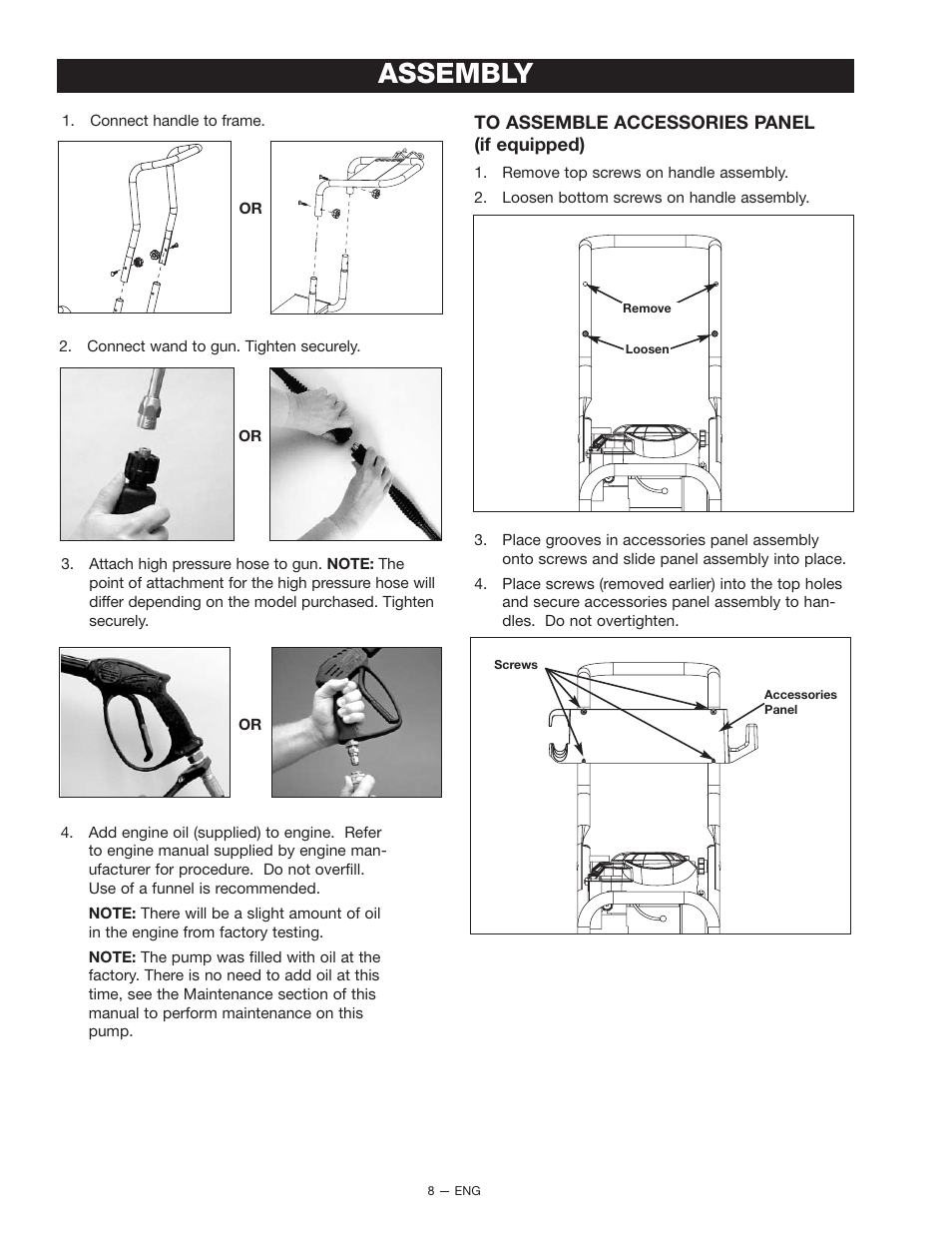 Assembly | DeVilbiss D22322 User Manual | Page 8 / 20