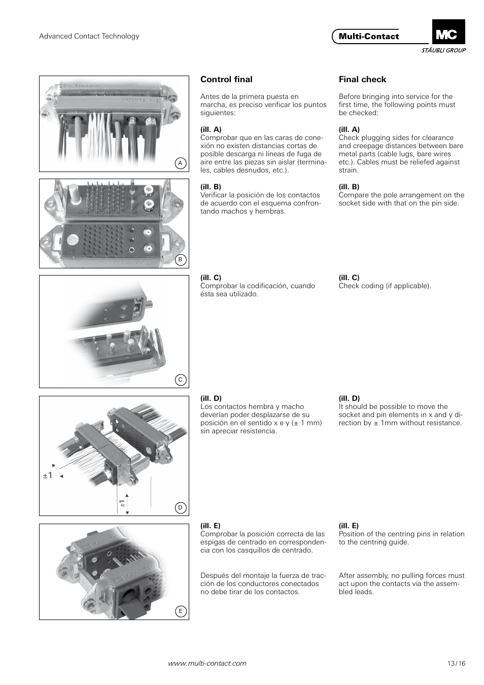 Multi-Contact MA213 User Manual | Page 13 / 16