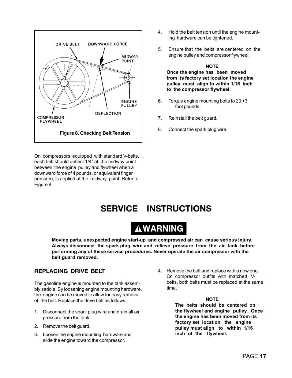 Service instructions | DeVilbiss DACE-7161-2 User Manual | Page 17 / 32